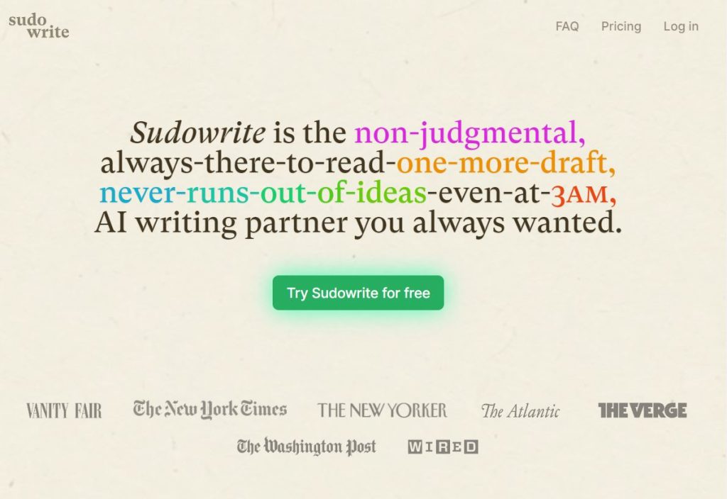 Sudowrite es la herramienta IA para ayudar a escribir a escritores.
